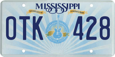 MS license plate OTK428