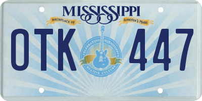 MS license plate OTK447