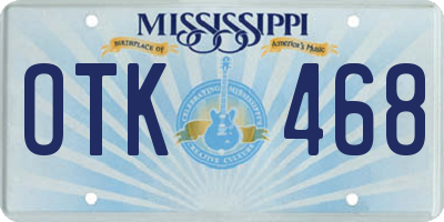 MS license plate OTK468