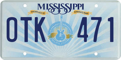 MS license plate OTK471