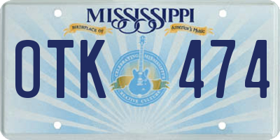 MS license plate OTK474