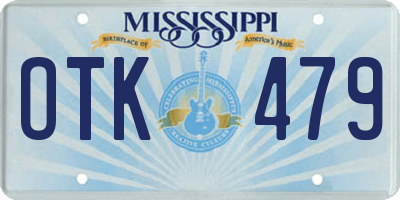 MS license plate OTK479