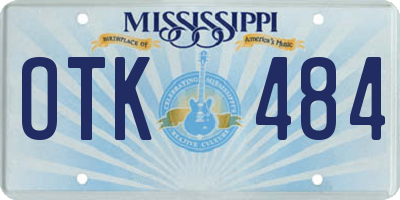 MS license plate OTK484