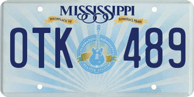 MS license plate OTK489