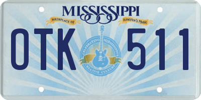 MS license plate OTK511