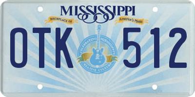 MS license plate OTK512