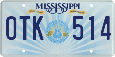 MS license plate OTK514