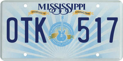 MS license plate OTK517