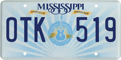 MS license plate OTK519