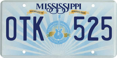 MS license plate OTK525