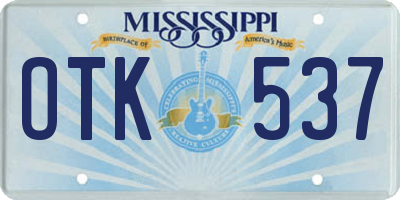 MS license plate OTK537