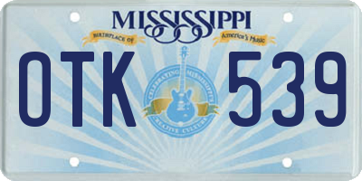 MS license plate OTK539