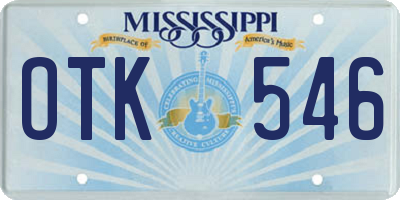MS license plate OTK546