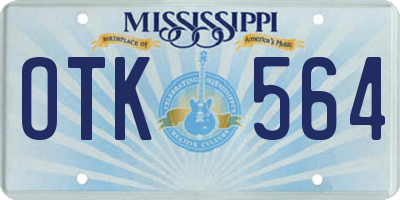MS license plate OTK564