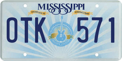 MS license plate OTK571