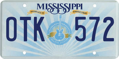 MS license plate OTK572