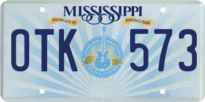 MS license plate OTK573