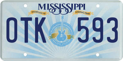 MS license plate OTK593