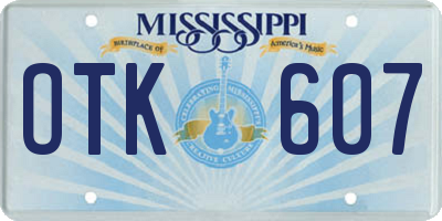 MS license plate OTK607