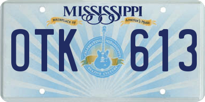 MS license plate OTK613