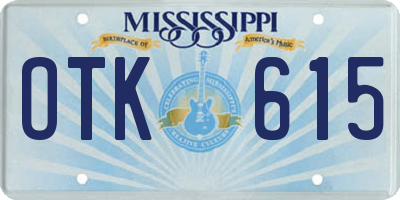 MS license plate OTK615