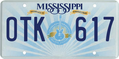MS license plate OTK617