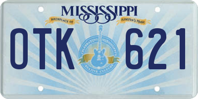 MS license plate OTK621