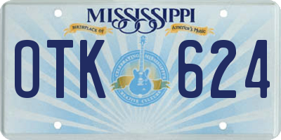 MS license plate OTK624