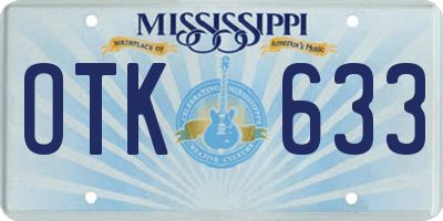 MS license plate OTK633