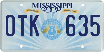 MS license plate OTK635