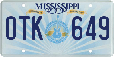 MS license plate OTK649