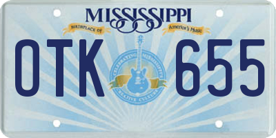 MS license plate OTK655