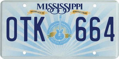 MS license plate OTK664