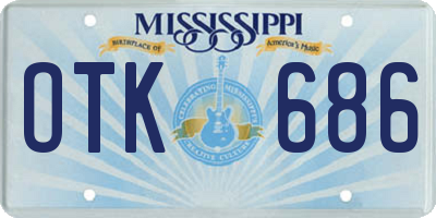 MS license plate OTK686
