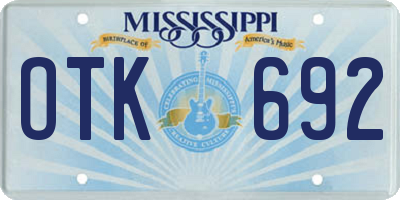 MS license plate OTK692