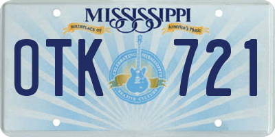 MS license plate OTK721