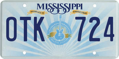 MS license plate OTK724