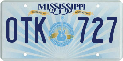MS license plate OTK727