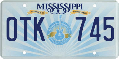 MS license plate OTK745