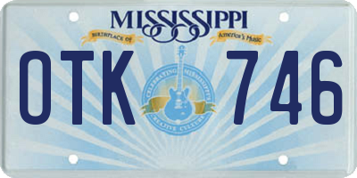 MS license plate OTK746