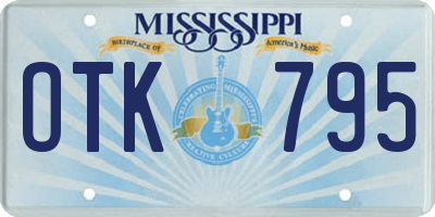 MS license plate OTK795