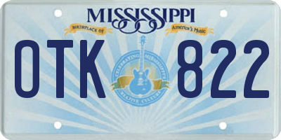 MS license plate OTK822