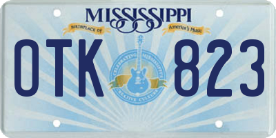 MS license plate OTK823