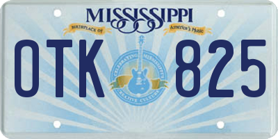 MS license plate OTK825