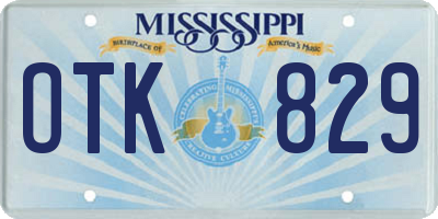 MS license plate OTK829