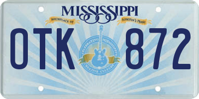 MS license plate OTK872