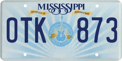 MS license plate OTK873