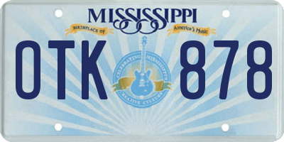 MS license plate OTK878