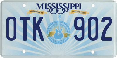 MS license plate OTK902