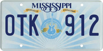 MS license plate OTK912